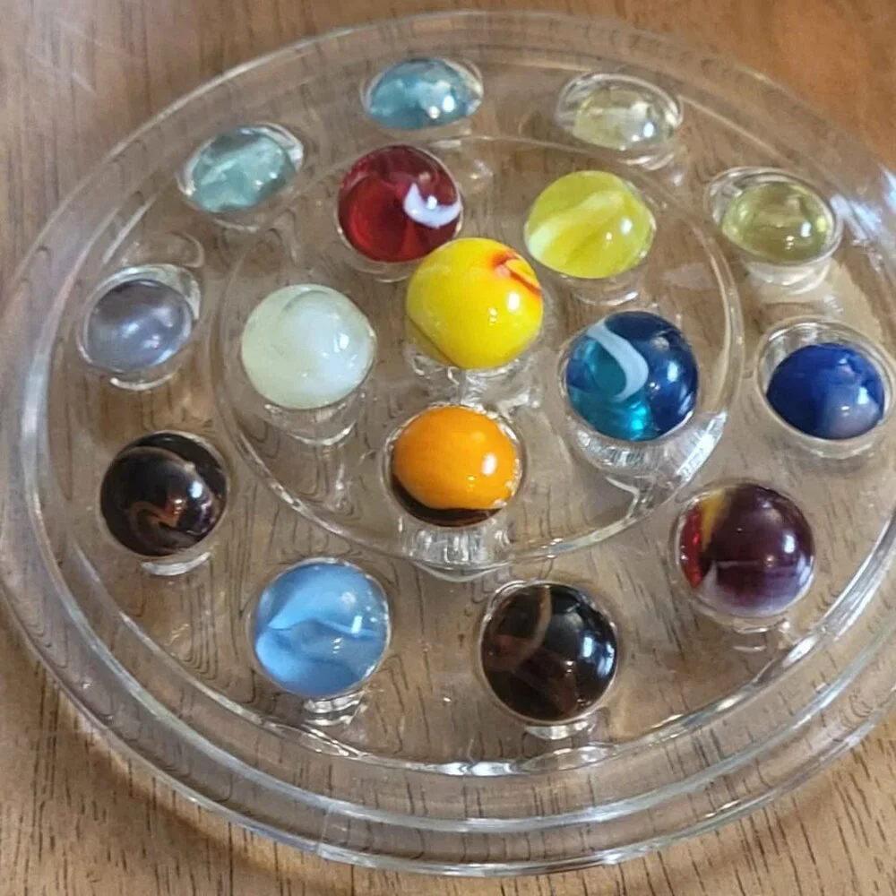 Vintage Collection Of Glass Marbles (display of flower frog -not included)
